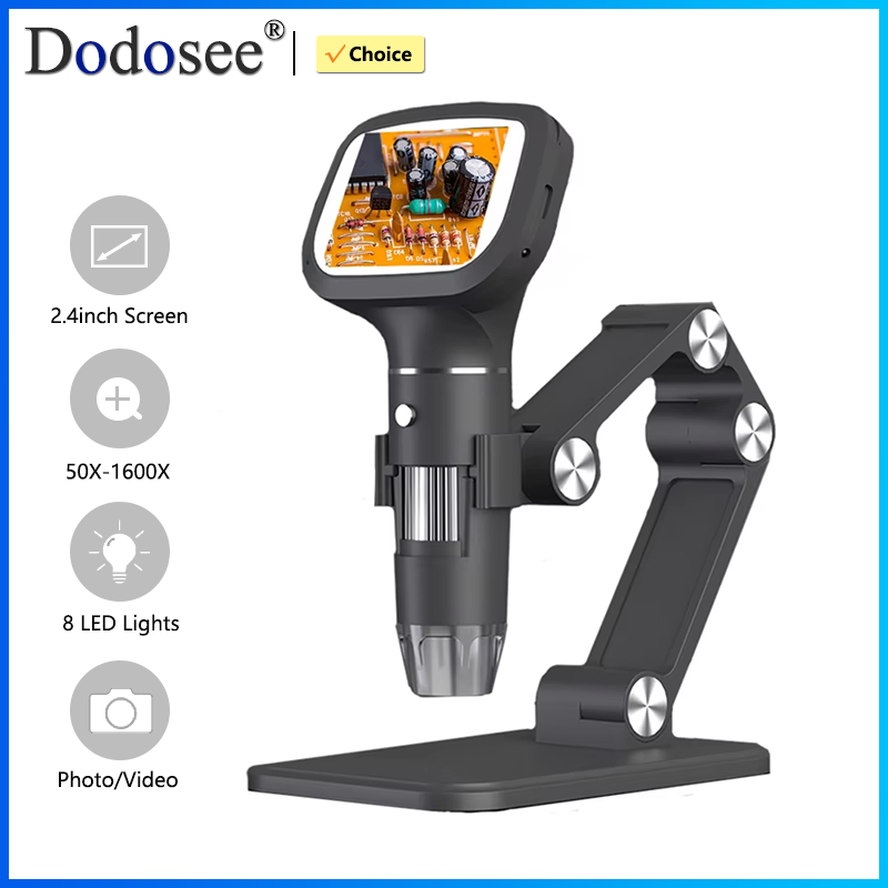 Electronics Repair Microscope - Dodosee 2.4 Inch Digital Microscope 1600X
