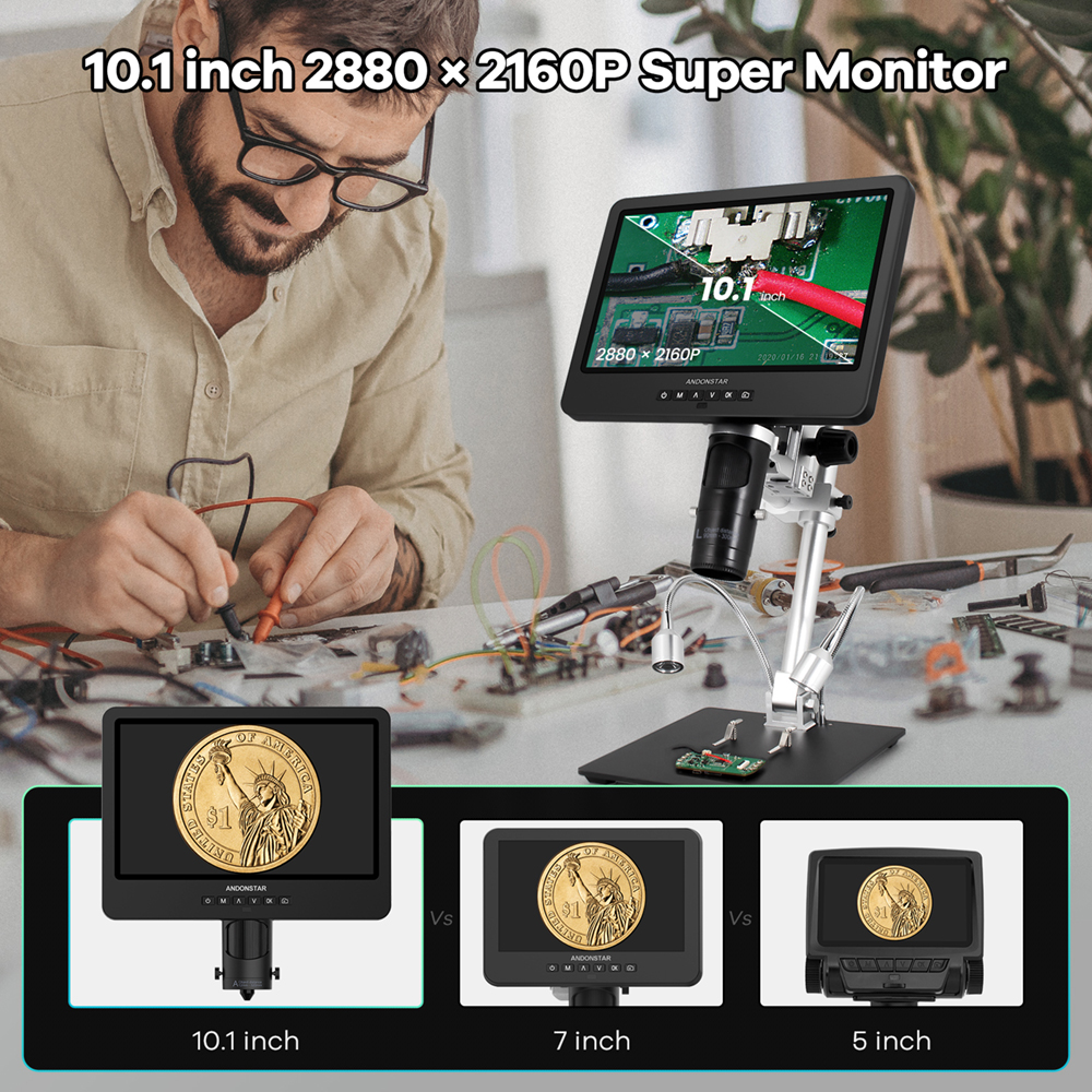 Andonstar Trinocular HDMI USB  - Electronics Repair Microscope review and price
