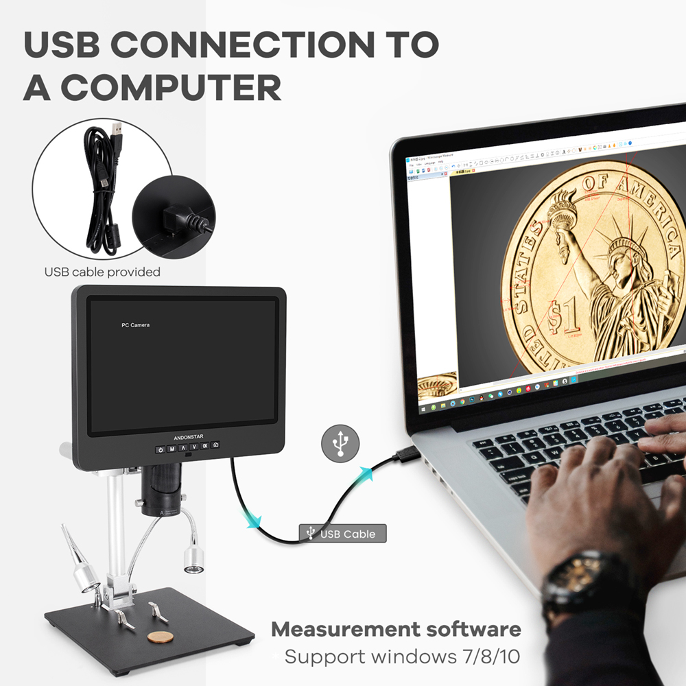 Andonstar Trinocular HDMI USB  - Electronics Repair Microscope review and price