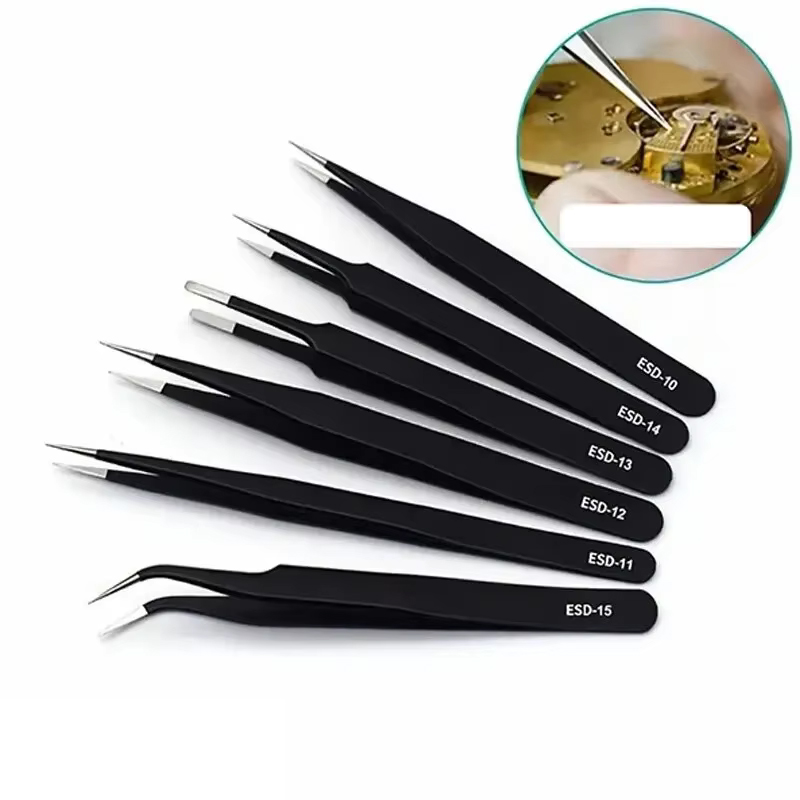 6pcs Precision Long Tweezers S - Electronics Repair Tool review and price